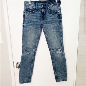 ❗️3/$40❗️PacSun - Blue ripped skinny jeans (26x28)
